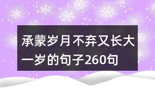 承蒙歲月不棄,又長大一歲的句子260句