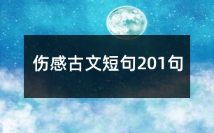 傷感古文短句201句