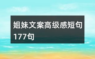 姐妹文案高級感短句177句