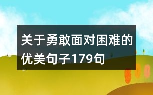 關(guān)于勇敢面對困難的優(yōu)美句子179句