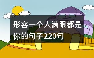 形容一個(gè)人滿眼都是你的句子220句