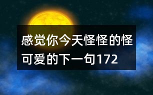 感覺(jué)你今天怪怪的,怪可愛(ài)的,下一句172句