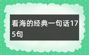 看海的經(jīng)典一句話175句