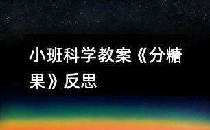 小班科學教案《分糖果》反思