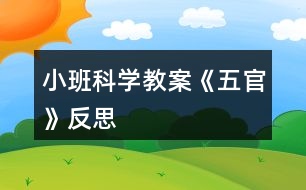 小班科學(xué)教案《五官》反思