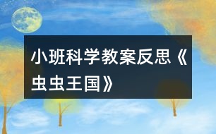 小班科學(xué)教案反思《蟲(chóng)蟲(chóng)王國(guó)》