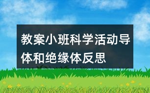 教案小班科學(xué)活動(dòng)導(dǎo)體和絕緣體反思