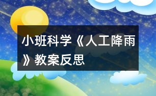 小班科學(xué)《人工降雨》教案反思