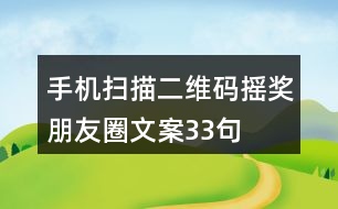 手機掃描二維碼搖獎朋友圈文案33句