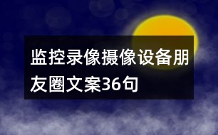 監(jiān)控錄像、攝像設(shè)備朋友圈文案36句