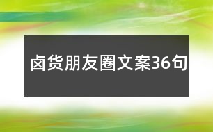 鹵貨朋友圈文案36句