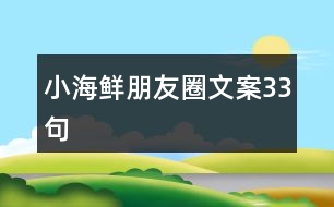 小海鮮朋友圈文案33句