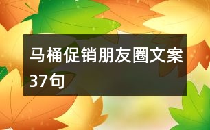 馬桶促銷朋友圈文案37句