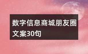 數(shù)字信息商城朋友圈文案30句