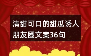 清甜可口的甜瓜誘人朋友圈文案36句