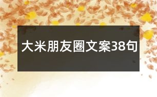 大米朋友圈文案38句