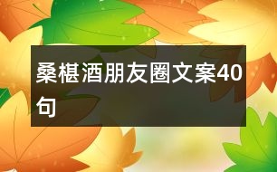 桑椹酒朋友圈文案40句