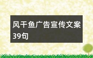 風干魚廣告宣傳文案39句