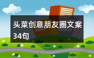 頭菜創(chuàng)意朋友圈文案34句