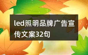 led照明品牌廣告宣傳文案32句