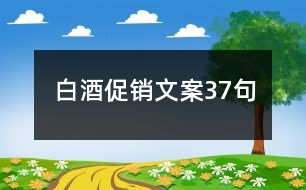 白酒促銷(xiāo)文案37句