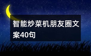 智能炒菜機(jī)朋友圈文案40句