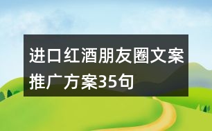 進(jìn)口紅酒朋友圈文案推廣方案35句