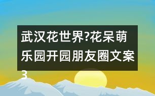 武漢花世界?花呆萌樂園開園朋友圈文案39句