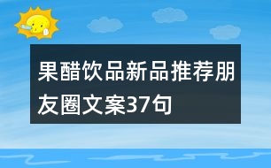 果醋飲品新品推薦朋友圈文案37句