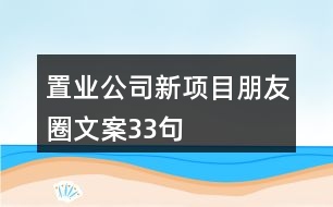 置業(yè)公司新項目朋友圈文案33句