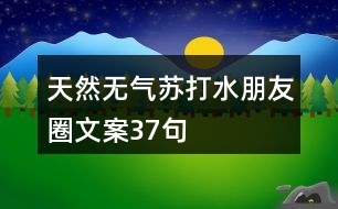 天然無(wú)氣蘇打水朋友圈文案37句