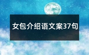 女包介紹語文案37句