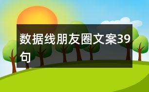 數(shù)據(jù)線朋友圈文案39句