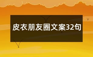 皮衣朋友圈文案32句