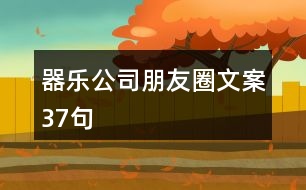 器樂公司朋友圈文案37句