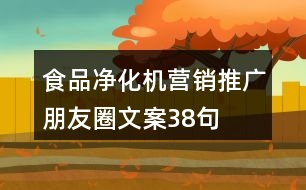 食品凈化機(jī)營銷推廣朋友圈文案38句