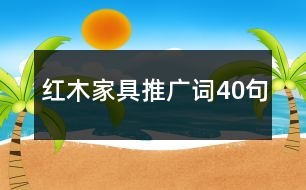 紅木家具推廣詞40句