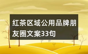 紅茶區(qū)域公用品牌朋友圈文案33句