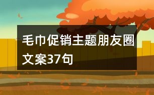 毛巾促銷主題朋友圈文案37句