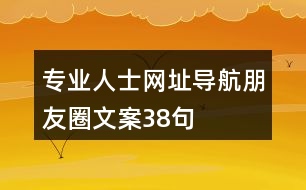 專業(yè)人士網址導航朋友圈文案38句