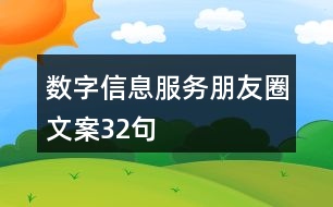 數(shù)字信息服務朋友圈文案32句