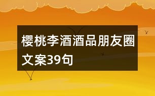 櫻桃李酒酒品朋友圈文案39句