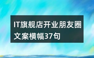 IT旗艦店開業(yè)朋友圈文案橫幅37句