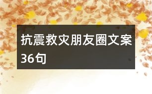 抗震救災(zāi)朋友圈文案36句