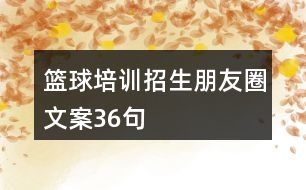 籃球培訓(xùn)招生朋友圈文案36句