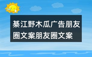 綦江野木瓜廣告朋友圈文案、朋友圈文案37句