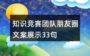 知識競賽團(tuán)隊朋友圈文案展示33句