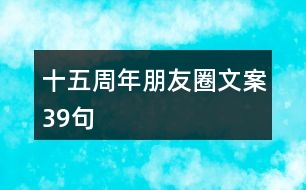 十五周年朋友圈文案39句