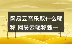 網(wǎng)易云音樂取什么昵稱 網(wǎng)易云昵稱獨(dú)一無二353個