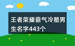 王者榮耀霸氣冷酷男生名字443個